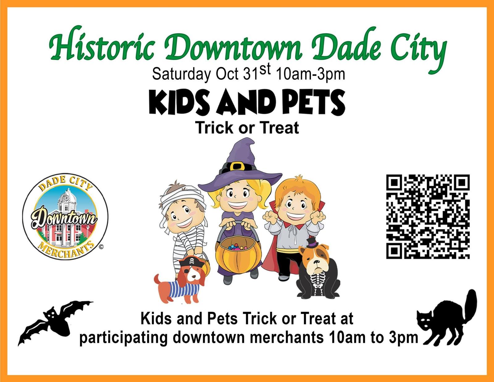 Flyer for Kids and Pets Trick or Treat